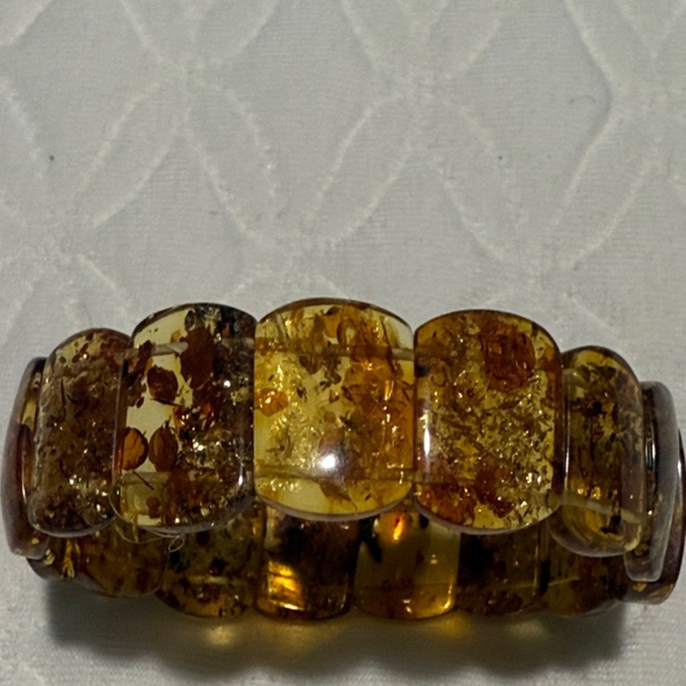 Amber Bangle Bracelet
